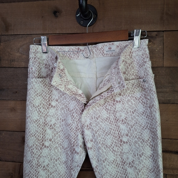 AG Adriano Goldchmied The Farrah Skinny Ankle Snakeskin Print SZ 26 R - Picture 9 of 11